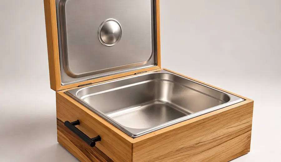 The Ten — wood serving box with an engraved floral lid